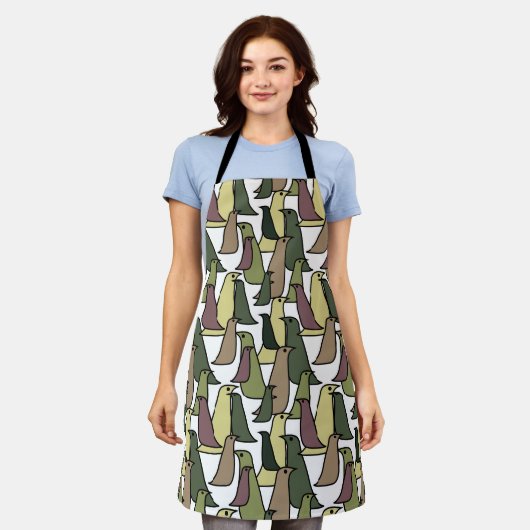 Camouflage vogels schort (Gedragen)