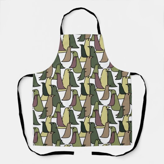 Camouflage vogels schort (Voorkant)