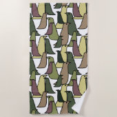 Camouflage vogels strandlaken (Voorkant)