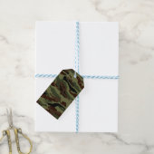 Camouflage volledig patroon cadeaulabel (Met Touw)