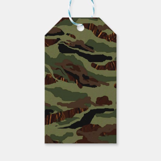 Camouflage volledig patroon cadeaulabel (Voorkant)
