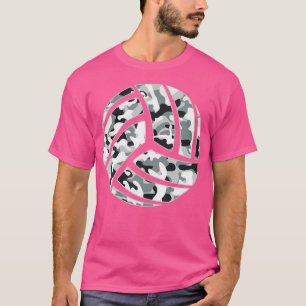 Camouflage Volleybal Liefhebber Fan Schattige Camo T-shirt