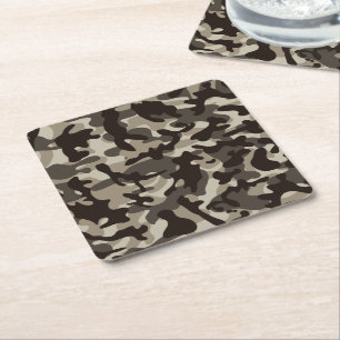 Camouflage voor dichte bij kartonnen onderzetters
