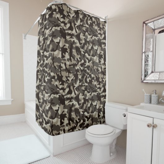 Camouflage voor dichte omgeving douchegordijn (In situ)