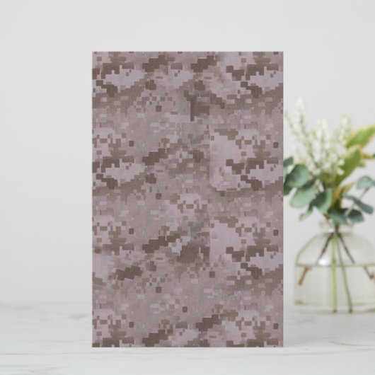 Camouflage voor digitale woestijn briefpapier (Staand voorkant)