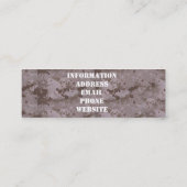 Camouflage voor digitale woestijn mini visitekaartje (Achterkant)