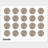 Camouflage voor digitale woestijn ronde sticker (Vel)