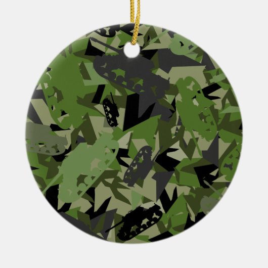 Camouflage voor het leger van de Tank Keramisch Ornament (Voorkant)