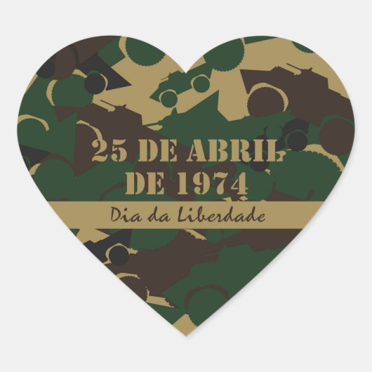 Camouflage voor militaire voertuigen hart sticker (Voorkant)