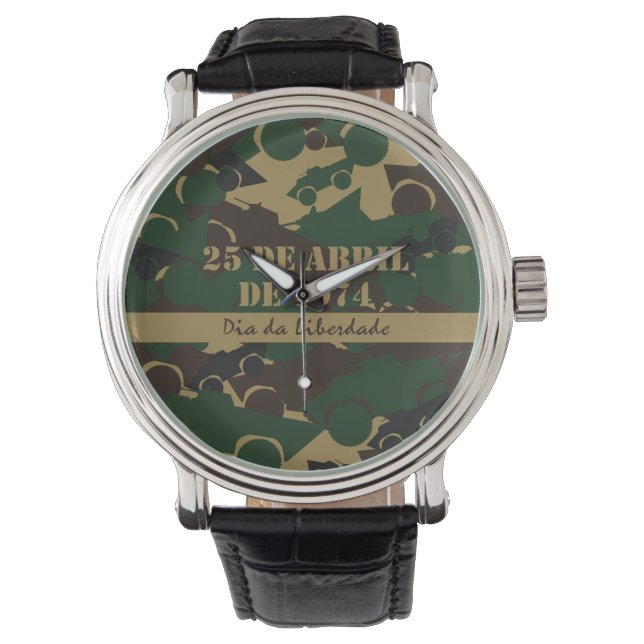 Camouflage voor militaire voertuigen horloge (Voorkant)