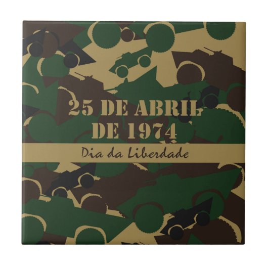 Camouflage voor militaire voertuigen tegeltje (Voorkant)