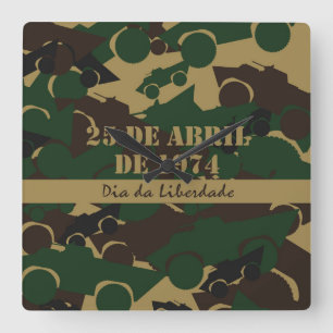 Camouflage voor militaire voertuigen vierkante klok