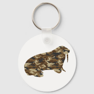 Camouflage Walrus Silhouette Sleutelhanger
