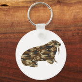 Camouflage Walrus Silhouette Sleutelhanger (Voorkant)