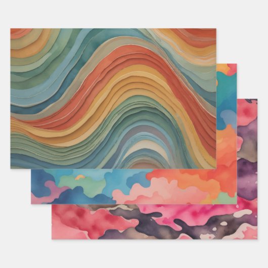 camouflage-waterverf inpakpapier vel (Set)