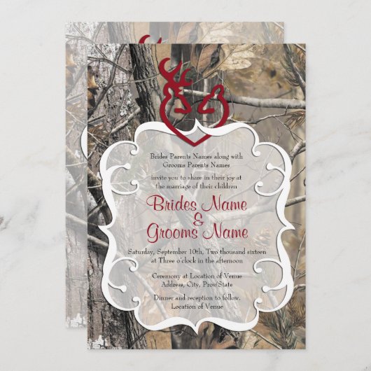 Camouflage Weddenschap Kaart (Voorkant / Achterkant)