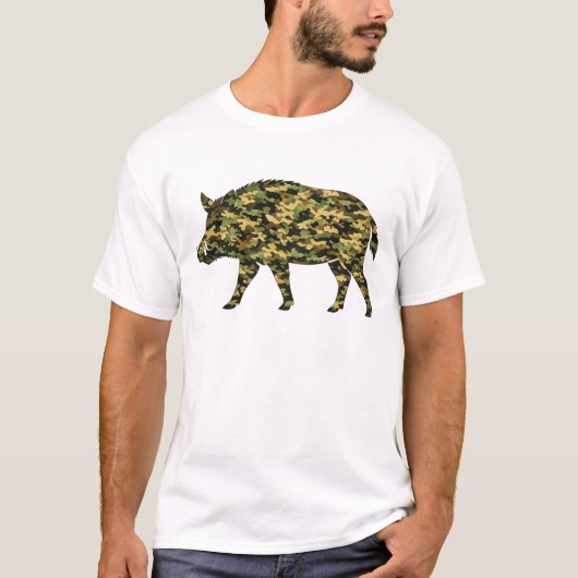 Camouflage Wild Zwijn T-shirt (Voorkant)