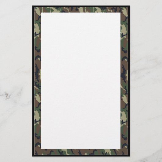 Camouflage Woodland Briefpapier (Voorkant)