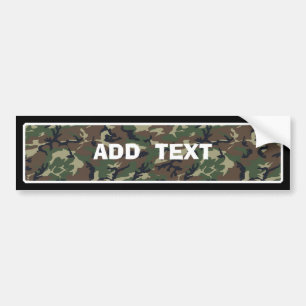Camouflage Woodland Bumpersticker