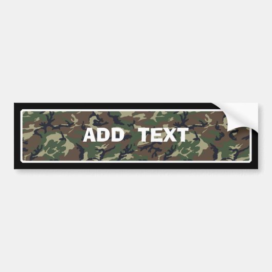 Camouflage Woodland Bumpersticker (Voorkant)