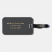 Camouflage Woodland Camo Khaki Tan Black Monogram Bagagelabel (Achterkant horizontaal)