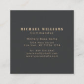 Camouflage Woodland Camo Khaki Tan Black Monogram Vierkante Visitekaartje (Achterkant)