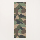 Camouflage Woodland Camo Khaki Tan Black Monogram Yogamat (Achterkant)