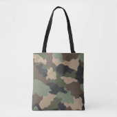 Camouflage Woodland Camo Khaki Tan Black Tote Bag (Voorkant)
