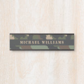 Camouflage Woodland Camo Militaire Khaki Tan Black Deurbordje (Voorkant)