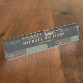 Camouflage Woodland Camo Militaire Khaki Tan Black Naambordje (Zijkant)