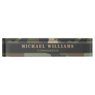 Camouflage Woodland Camo Militaire Khaki Tan Black Naambordje