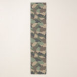 Camouflage Woodland Camo Militaire Khaki Tan Black Sjaal<br><div class="desc">Als je van camo's houdt,  hou je van dit bos kamouflage chiffon scarf. Steek uw kleding in stijl!  Het camouflage patroon omvat de kleuren groen,  tan,  bruin en zwart van de kajaki. Ontworpen door kunstenaar ©Susan Coffey.</div>