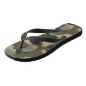 Camouflage Woodland Camo Militaire Khaki Tan Black Teenslippers (Schuin)