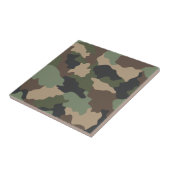 Camouflage Woodland Camo Militaire Khaki Tan Black Tegeltje (Zijkant)