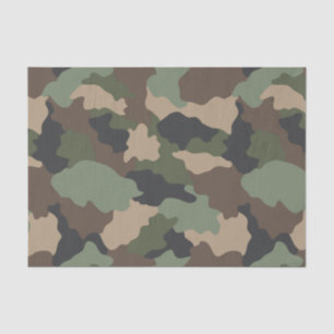 Camouflage Woodland Camo Militaire Khaki Tan Black Tissuepapier