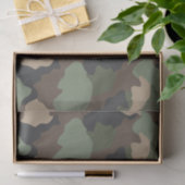 Camouflage Woodland Camo Militaire Khaki Tan Black Tissuepapier (Geschenk)