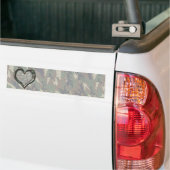 Camouflage Woodland Forest Heart op Camo Bumpersticker (Op Truck)