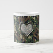 Camouflage Woodland Forest Heart op Camo