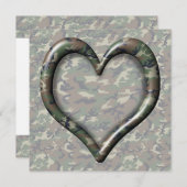 Camouflage Woodland Forest Heart op Camo Kaart (Voorkant / Achterkant)