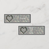 Camouflage Woodland Forest Heart op Camo Mini Visitekaartje (Voorkant / Achterkant)