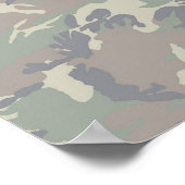 Camouflage Woodland Forest Heart op Camo Poster (Hoek)