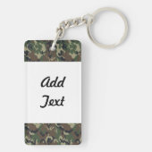 Camouflage Woodland Forest Heart op Camo Sleutelhanger (achterkant)