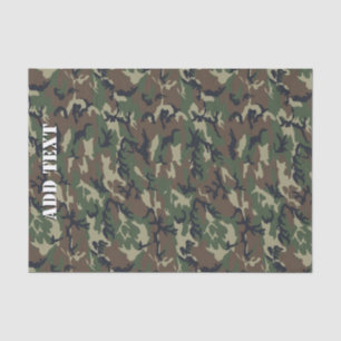 Camouflage Woodland Groen militair patroon Tissuepapier