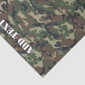 Camouflage Woodland Groen militair patroon Tissuepapier (Detail)