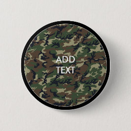 Camouflage Woodland Ronde Button 5,7 Cm