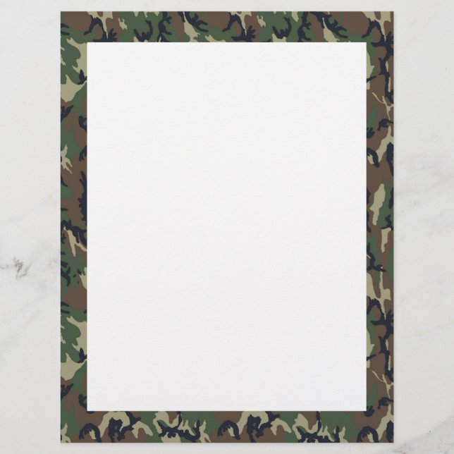 Camouflage Woodland Stationery (Voorkant)