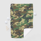 Camouflage Woodlands Pattern  Golfhanddoek (Insitu)