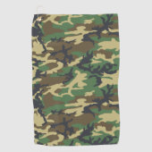 Camouflage Woodlands Pattern  Golfhanddoek (Voorkant)