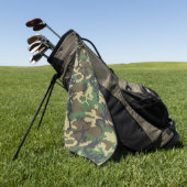 Camouflage Woodlands Pattern  Golfhanddoek (Groen)