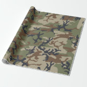 Camouflage Wrapping Paper Cadeaupapier (Uitgerold)